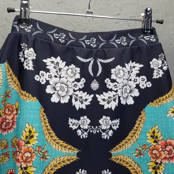 Black Milk Mini Skirt Womens XS Folk Art Floral A-Line Skater Thick Fleece Lined - Picture 5 of 12